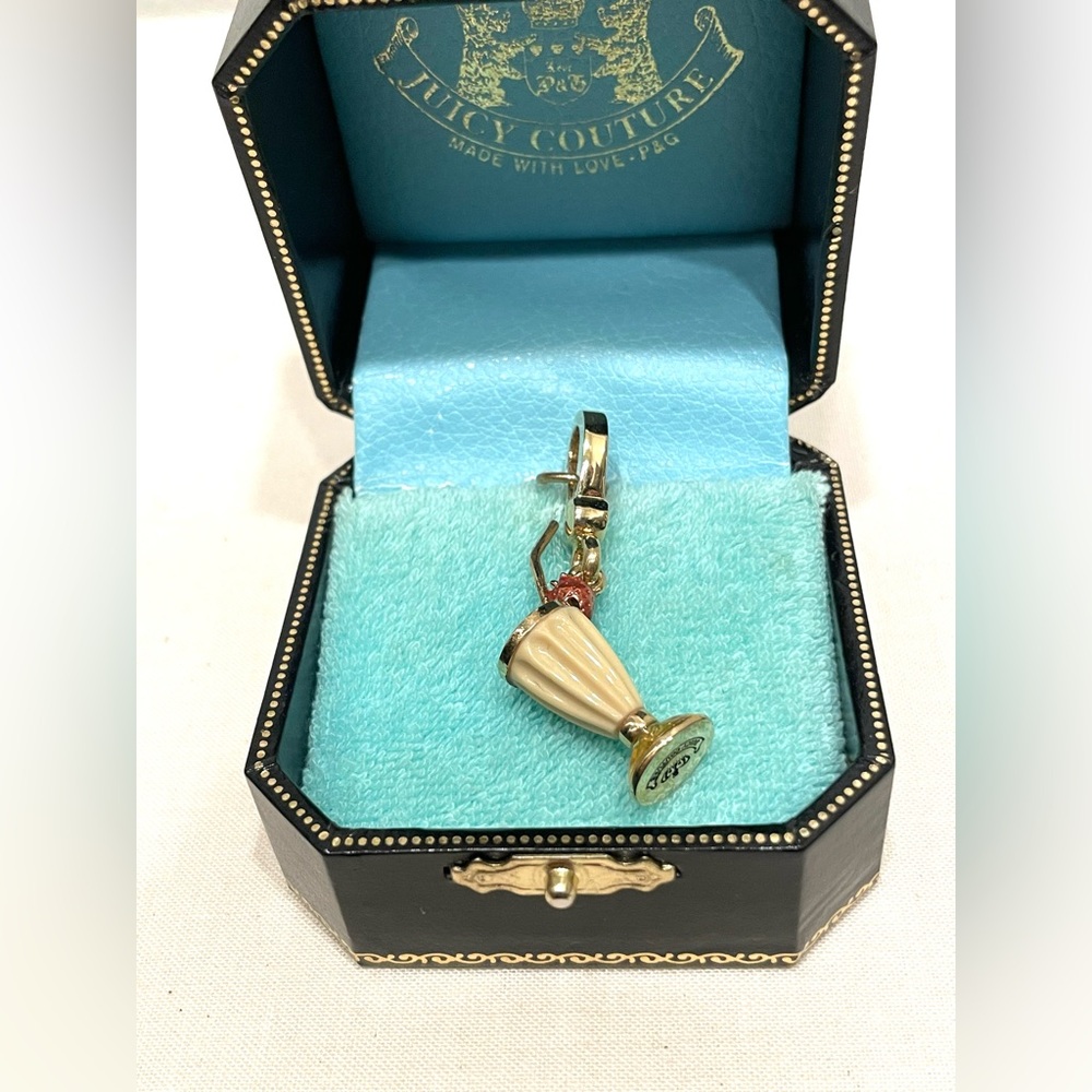 JUICY COUTURE Old Fashioned Milkshake Ice Cream Sundae Vintage Y2K Charm Cherry - Picture 5 of 5
